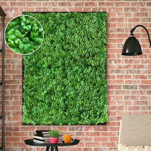 18 Painéis de Folhagem Artificial Trevo para Decoração de Interiores e Jardim de Inverno Vertical