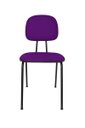 Ver imagem 2 de Cadeira Fixa Secretaria Polo - Couro Sintetico Corano - Roxo