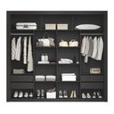 Ver imagem 3 de Closet 100% Mdf 4 Gavetas 230 Cm Nt6060 Preto Tx Amoudi Móveis