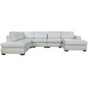 Ver imagem 1 de Sofá de Couro N.y. 6 Lugares Off White 4,18 M - Mempra