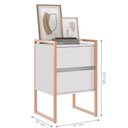 Ver imagem 3 de Gaveteiro Industrial com Gaveta Lelly - Branco Cobre