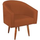 Ver imagem 5 de Poltrona Decorativa Jade Design Moderno Sala de Estar Quarto Escritório Confortável Luxo Pés Palito