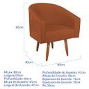 Ver imagem 3 de Poltrona Decorativa Jade Design Moderno Sala de Estar Quarto Escritório Confortável Luxo Pés Palito