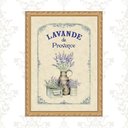 Ver imagem 1 de Quadro Moldura Dourada Lavanda Provençal 24x18cm:com Vidro