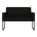 Ver imagem 3 de Kit 2 Poltronas + Namoradeira 2 Lugares para Recepção Cor:preto