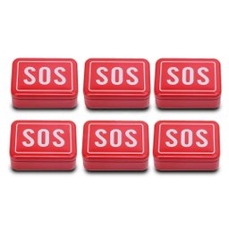 6 Mini Kits Sos Camping Tz-02 Lata de Ferramentas Compacta para Acampar Sobrevivência Selva Cor:colo - 1
