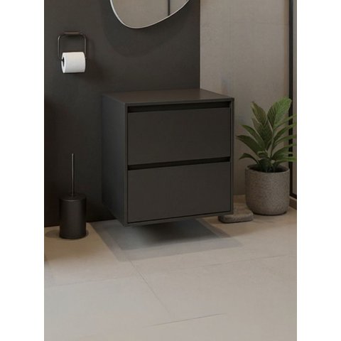 Gabinete para Banheiro 60cm MDF Grafite Dubai - On Móveis