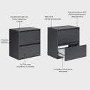 Ver imagem 2 de Gabinete para Banheiro 60cm MDF Grafite Dubai - On Móveis