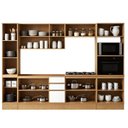 Ver imagem 5 de Cozinha Modulada Completa Compacta 14 Portas Vivace Cinamomo/Off White