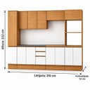 Ver imagem 4 de Cozinha Modulada Completa Compacta 14 Portas Vivace Cinamomo/Off White