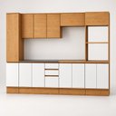 Ver imagem 3 de Cozinha Modulada Completa Compacta 14 Portas Vivace Cinamomo/Off White