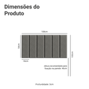 Ver imagem 3 de Cabeceira Estofada Modular Kit 6 Peças para Camas de Solteiro Silver Madesa