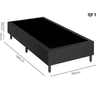 Base Cama Box Premium Solteiro 0,88 X 1,88 X 0,32 Sued Cinza - 2