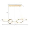Lustre Pendente Nordecor Zena 2597 Ouro Champagne Led Bivolt - 2
