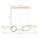 Ver imagem 2 de Lustre Pendente Nordecor Zena 2597 Ouro Champagne Led Bivolt