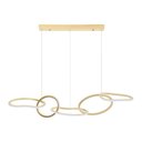 Ver imagem 3 de Lustre Pendente Nordecor Zena 2597 Ouro Champagne Led Bivolt