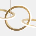 Ver imagem 5 de Lustre Pendente Nordecor Zena 2597 Ouro Champagne Led Bivolt