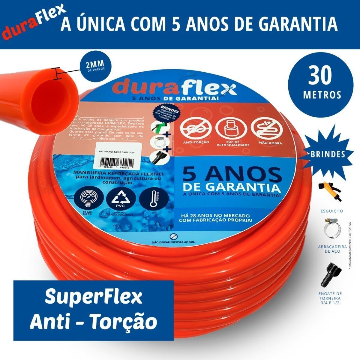 Mangueira 30 Metros Anti Torção Super Flexível - 1