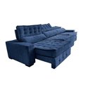 Ver imagem 7 de Sofá Retrátil e Reclinável 3,55m Cama inBox Big Puffer com SoftGel D40 Velupluma Azul