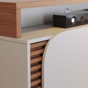 Ver imagem 2 de Estante Home Theater Jurerê 1.5 Off White Matte Freijó - Colibri