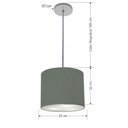 Ver imagem 2 de Lustre Luminária Pendente Vivare Free Lux Pe-4105cz Cúpula em Tecido 20x22cm