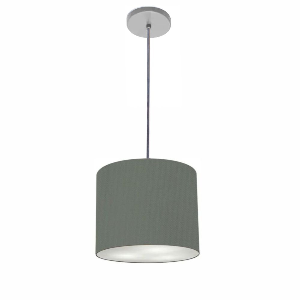 Lustre Luminária Pendente Vivare Free Lux Pe-4105cz Cúpula em Tecido 20x22cm - 1