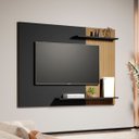 Ver imagem 1 de Painel Mênfis para Tvs de até 50" C/ Duas Prateleiras em Mdf:preto