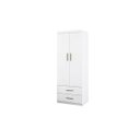 Ver imagem 7 de Kit Quarto Modulado Infantil 4 Peças Cama Solteiro e Auxiliar Guarda Roupa 2 Portas Armario Aéreo Co