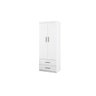 Kit Quarto Modulado Infantil 4 Peças Cama Solteiro e Auxiliar Guarda Roupa 2 Portas Armario Aéreo Co - 7