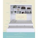 Ver imagem 4 de Kit Quarto Modulado Infantil 4 Peças Cama Solteiro e Auxiliar Guarda Roupa 2 Portas Armario Aéreo Co