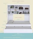 Ver imagem 4 de Kit Quarto Modulado Infantil 4 Peças Cama Solteiro e Auxiliar Guarda Roupa 2 Portas Armario Aéreo Co