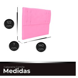 Cabeceira Casal Cama Box Estofada Camille 140 Cm Veludo - 6