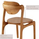 Ver imagem 5 de Conjunto Mesa de Jantar Helena Tampo Organico Laminado 4 Cadeiras Celeste Gold Natural Atacama/Imbuia Marrom