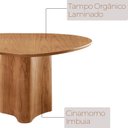 Ver imagem 6 de Conjunto Mesa de Jantar Helena Tampo Organico Laminado 4 Cadeiras Celeste Gold Natural Atacama/Imbuia Marrom