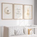 Ver imagem 2 de Kit 3 Quadros Decorativos Infantil - Astronauta Sonhador NO2 - 30x40 - Moldura Madeira