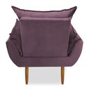 Ver imagem 4 de Poltrona Decorativa Opala Pés Palito Veludo Lilás Chamby Móveis