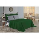 Ver imagem 4 de Jogo de Cama Casal Viúva Nobre 4 Peças Malha 100% Algodão - Verde-bandeira / Cinza