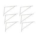 Ver imagem 1 de Kit Suporte Prateleira Com 6 Peças Em Aço Mão Francesa 45x30 - Cor: Branco