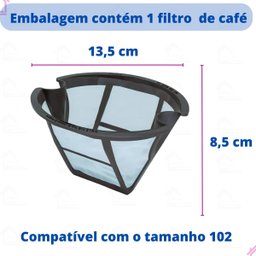 Coador Mini Filtro de Café Permanente 102 Refil Amélia Durável - 3