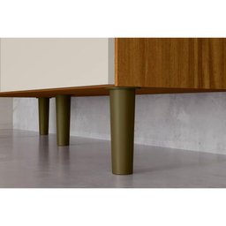 Kit de Cozinha Compacta Pinot 6 Portas e 1 Gaveta 73cm Amendoa/Chumbo - Ronipa - 5