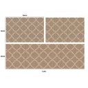 Ver imagem 1 de Kit 3 Tapetes para Cozinha Tropical Árabe Bege Kapazi