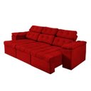 Ver imagem 4 de Sofá 3 Lug Retrátil Reclinável Glamour 225cm Vermelho - Ws Estofados