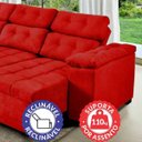 Ver imagem 2 de Sofá 3 Lug Retrátil Reclinável Glamour 225cm Vermelho - Ws Estofados