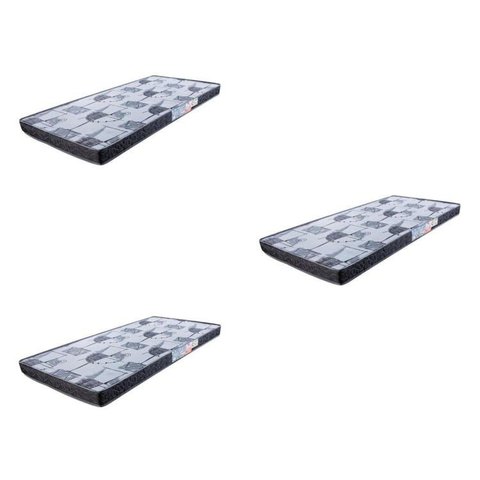 Kit 3 Colchões Solteiro D 20 2 88x14cm e 1 88x12cm Astra Montreal Cinza/Branco