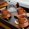 Xícara para Café com Pires em Cerâmica Terrakotta 100ml Porto Brasil - 5