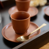 Xícara para Café com Pires em Cerâmica Terrakotta 100ml Porto Brasil - 3