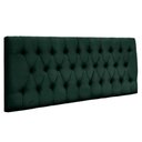 Ver imagem 1 de Painel Suspenso Cabeceira Dubai 1,20m para Cama Viúva Solteirão Suede Verde - Aurora Line