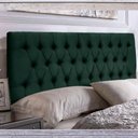 Ver imagem 2 de Painel Suspenso Cabeceira Dubai 1,20m para Cama Viúva Solteirão Suede Verde - Aurora Line