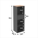 Ver imagem 2 de Armário Livreiro Smart Office 1 Gaveta e Tampo Mdf Usinado 100cm