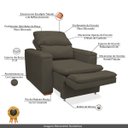 Ver imagem 7 de Poltrona do Papai Confortável Retrátil Reclinável Suede Srj:capuccino